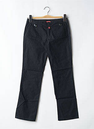 Pantalon 7/8 țesătură poplin talie joasă negru BE YOU K femeie