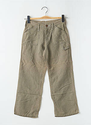 Pantalon 7/8 talie înaltă talie înaltă verde CIMARRON femeie