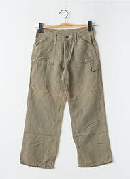 Pantalon 7/8 talie înaltă talie înaltă verde CIMARRON femeie