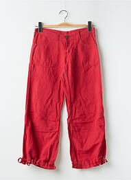 Pantalon trei sferturi talie joasă talie joasă roșu CIMARRON femme