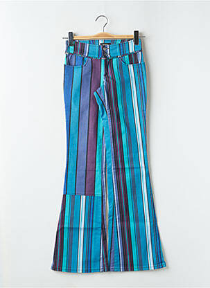 Pantalon evazat elasticitate talie joasă albastru CIMARRON femeie
