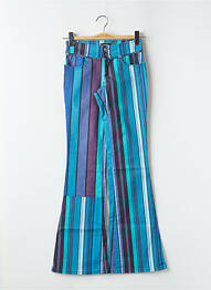 Pantalon evazat elasticitate talie joasă albastru CIMARRON femme
