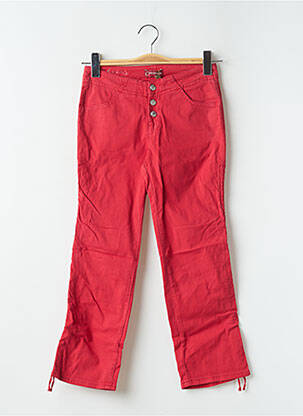 Pantalon 7/8 țesătură poplin mărime normală roșu CIMARRON femeie