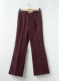 Pantalon drept talie cu cleme talie înaltă roșu FREEMAN T.PORTER homme
