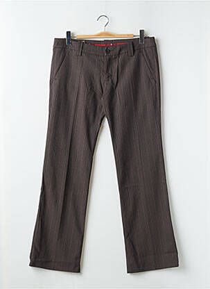 Pantalon drept țesătură crep talie joasă maro FREEMAN T.PORTER femeie