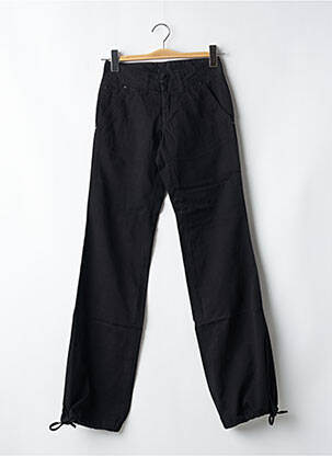 Pantalon drept țesătură poplin mărime normală negru LOIS femeie
