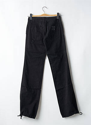 Pantalon drept țesătură poplin mărime normală negru LOIS femeie