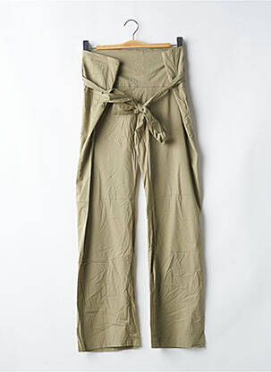 Pantalon drept țesătură poplin mărime normală bej LADY SOUL femeie