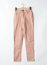 Pantalon slim țesătură poplin mărime normală portocaliu LOLITA femme
