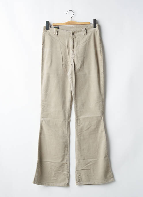 Pantalon drept închidere cu fermoar sub clapetă cu nasturi mărime normală bej LEE femme