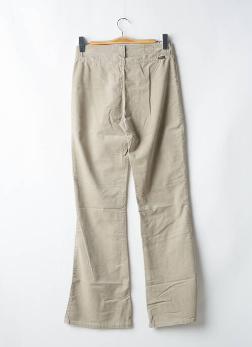 Pantalon drept închidere cu fermoar sub clapetă cu nasturi mărime normală bej LEE femme