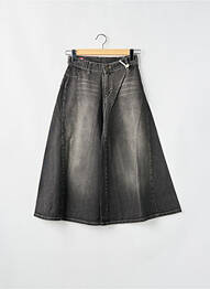 Pantalon larg închidere cu fermoar sub clapetă cu nasturi mărime normală gri RWD femme
