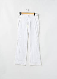 Pantalon drept țesătură poplin mărime normală alb TEDDY SMITH femme