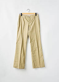 Pantalon drept închidere cu fermoar sub clapetă cu nasturi verde TEDDY SMITH femme