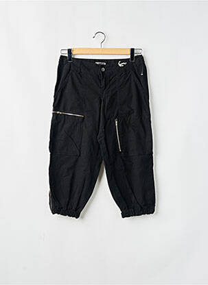 Pantalon trei sferturi țesătură poplin mărime normală negru TEDDY SMITH femeie