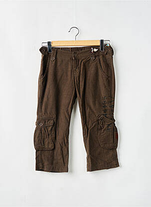 Pantalon trei sferturi buzunare maro TEDDY SMITH femeie