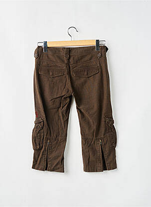 Pantalon trei sferturi buzunare maro TEDDY SMITH femeie