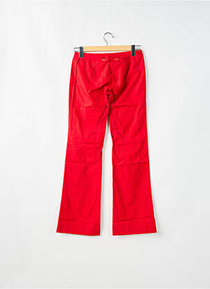 Pantalon drept închidere cu fermoar sub clapetă cu nasturi roșu BE YOU K femeie
