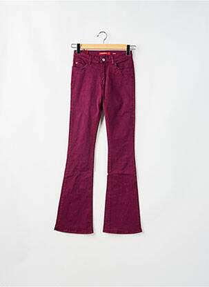 Pantalon drept închidere cu fermoar sub clapetă cu nasturi violet MISS SIXTY femeie