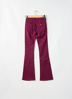 Pantalon drept închidere cu fermoar sub clapetă cu nasturi violet MISS SIXTY femeie