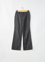 Pantalon evazat închidere cu fermoar sub clapetă cu nasturi gri TEDDY SMITH femme