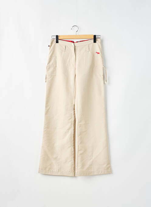 Pantalon evazat bej KANA BEACH femeie