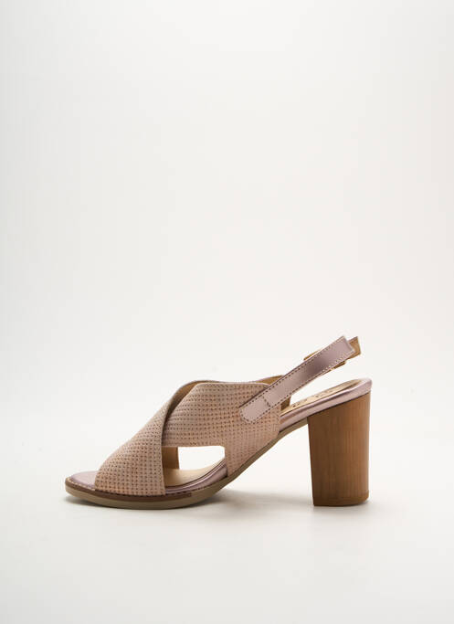 Sandale/Pantofi decupați roz REBELLES femeie