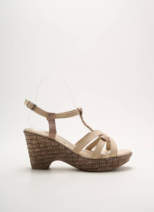 Sandale/Pantofi decupați bej SALMONE femeie