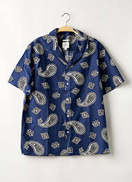 Cămașă cu mâneci scurte guler tip costum albastru LACOSTE homme