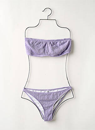 Costum de baie din două piese elasticitate top bentiță violet YSE femeie