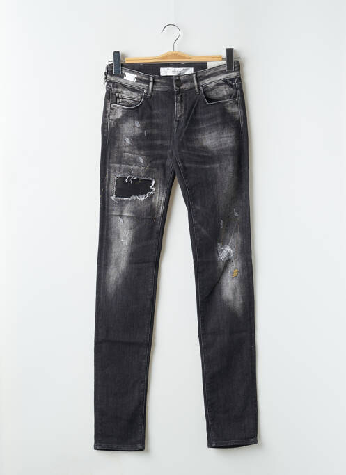 Blugi cu croială slim negru REPLAY femeie