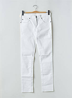 Pantalon slim țesătură poplin mărime normală alb CHEAP MONDAY femeie