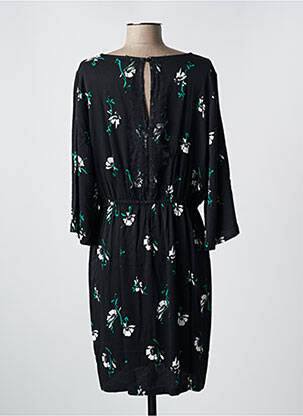 Rochie midi imprimeu floral mâneci lungi negru MINIMUM femeie