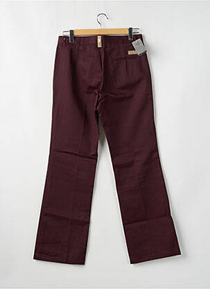 Pantalon drept închidere cu fermoar sub clapetă cu nasturi violet FREEMAN T.PORTER femeie