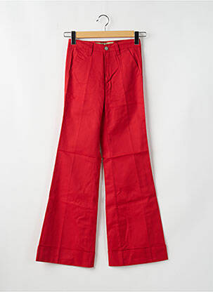 Pantalon chino țesătură poplin mărime normală roșu FREEMAN T.PORTER femeie
