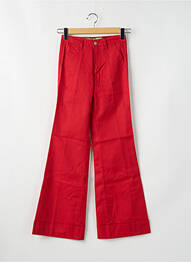 Pantalon chino țesătură poplin mărime normală roșu FREEMAN T.PORTER femeie