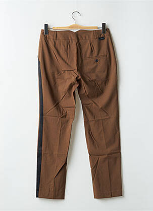 Pantalon chino broderie galoni laterali mărime normală maro LEON & HARPER femeie