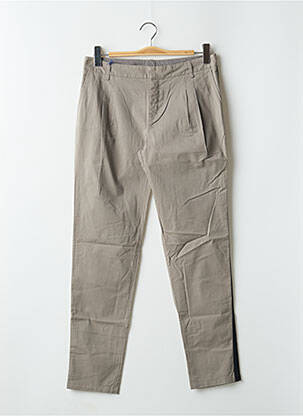 Pantalon chino broderie galoni laterali mărime normală gri LEON & HARPER femeie