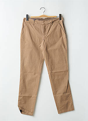 Pantalon chino broderie galoni laterali mărime normală maro LEON & HARPER femeie