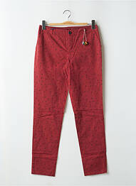 Pantalon chino țesătură poplin mărime normală roșu LEON & HARPER femme