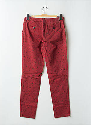 Pantalon chino țesătură poplin mărime normală roșu LEON & HARPER femeie
