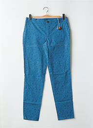 Pantalon chino țesătură poplin mărime normală albastru LEON & HARPER femeie