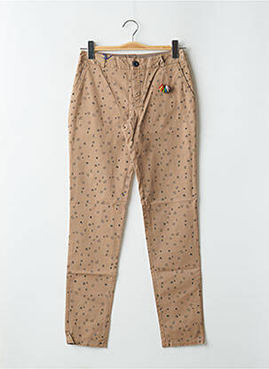 Pantalon chino țesătură poplin mărime normală bej LEON & HARPER femeie