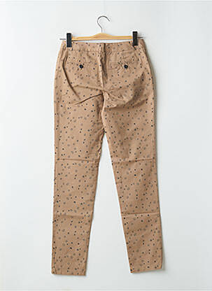 Pantalon chino țesătură poplin mărime normală bej LEON & HARPER femeie