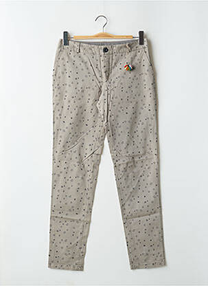 Pantalon chino țesătură poplin mărime normală gri LEON & HARPER femeie