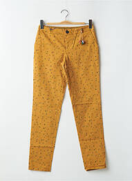 Pantalon chino țesătură poplin mărime normală galben LEON & HARPER femeie