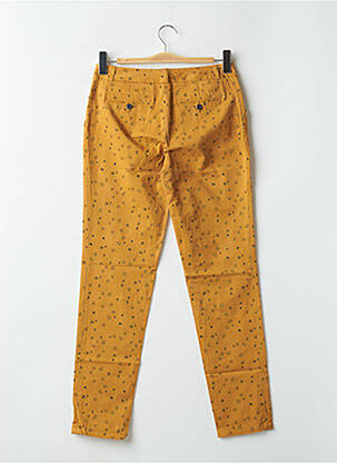 Pantalon chino țesătură poplin mărime normală galben LEON & HARPER femeie