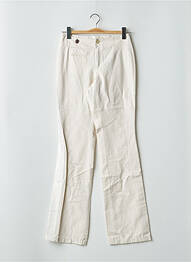 Pantalon drept țesătură poplin talie joasă bej SCHOOL RAG femme