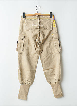 Pantalon 7/8 țesătură poplin talie joasă bej SCHOOL RAG femeie