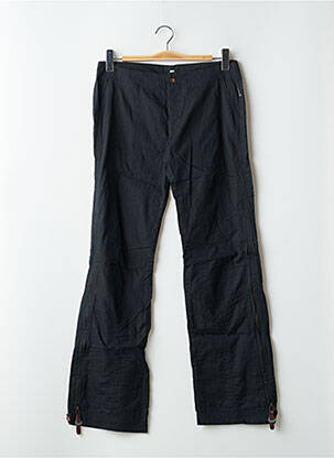 Pantalon drept țesătură poplin talie joasă negru TEDDY SMITH bărbat